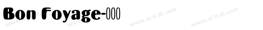 Bon Foyage字体转换
